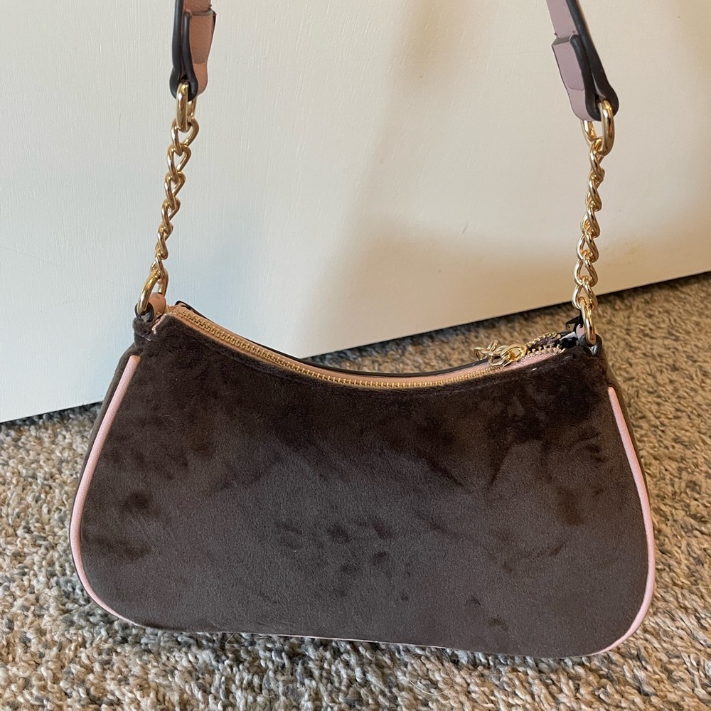 Juicy Couture Heritage Shoulder Bag Pink and Brown (Chocolate/Dusty Blush) - Picture 4 of 5